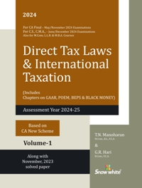  Buy DIRECT TAX LAWS & INTERNATIONAL TAXATION IN 2 VOLUMES